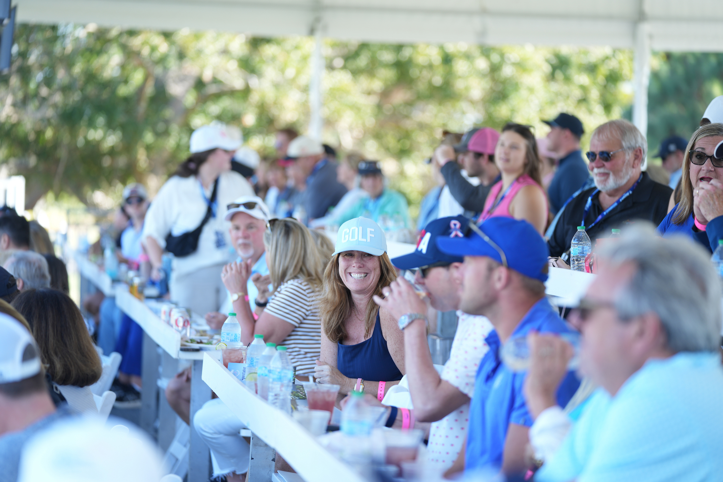 Golfer swinging club