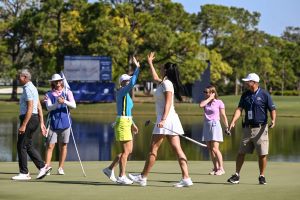 group of golfers taking a picture