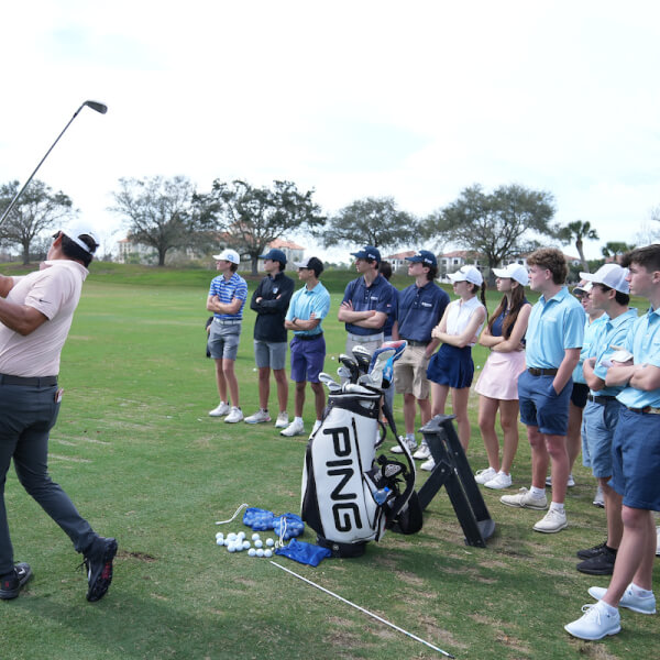 First Tee participants go inside mind of PGA TOUR winner Notah Begay at the First Tee Champions Challenge Clinic presented by Porsche Naples