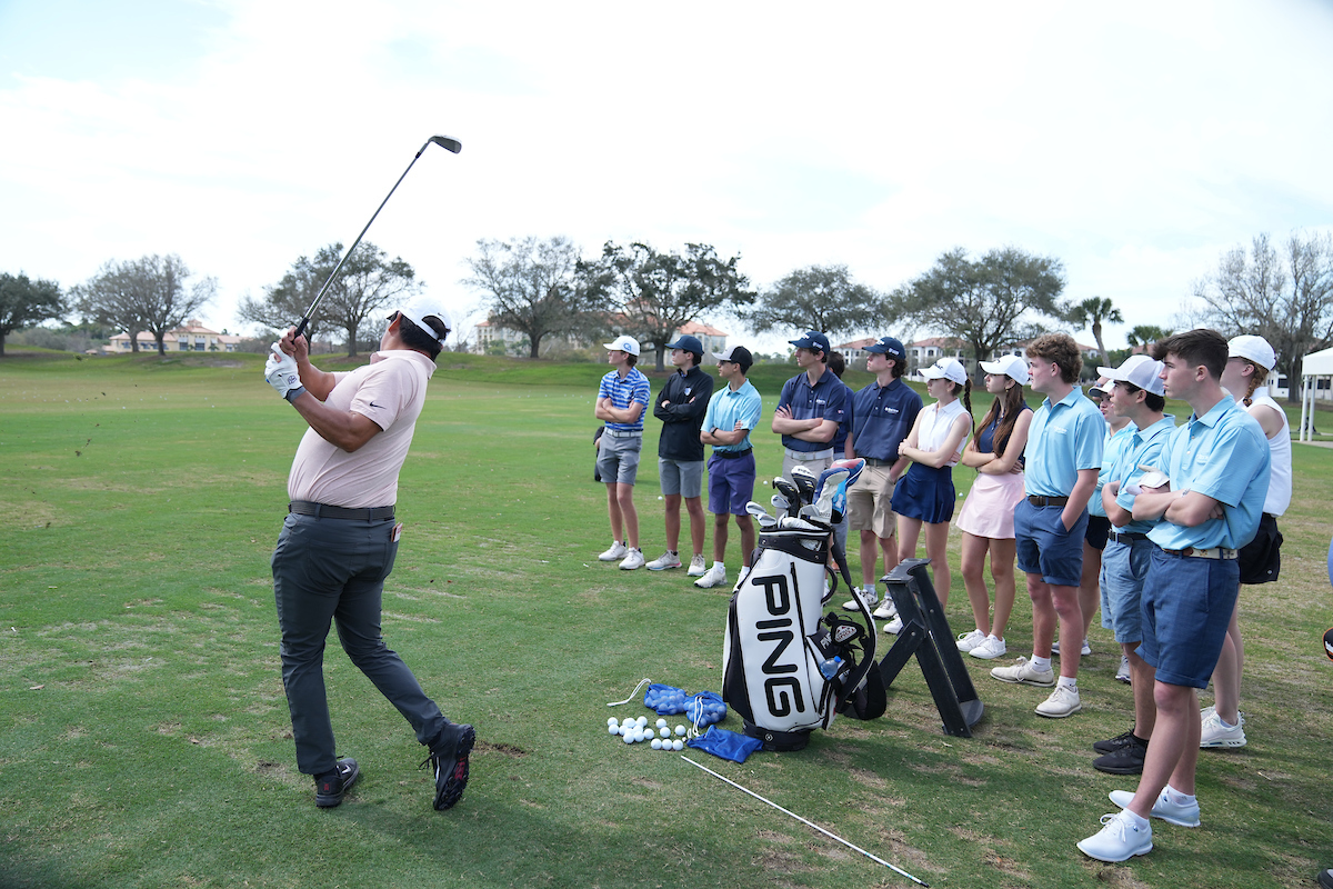 First Tee participants go inside mind of PGA TOUR winner Notah Begay at the First Tee Champions Challenge Clinic presented by Porsche Naples