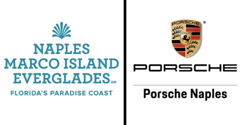 Naples Marcho Island Everglades logo and Porsche Naples logo