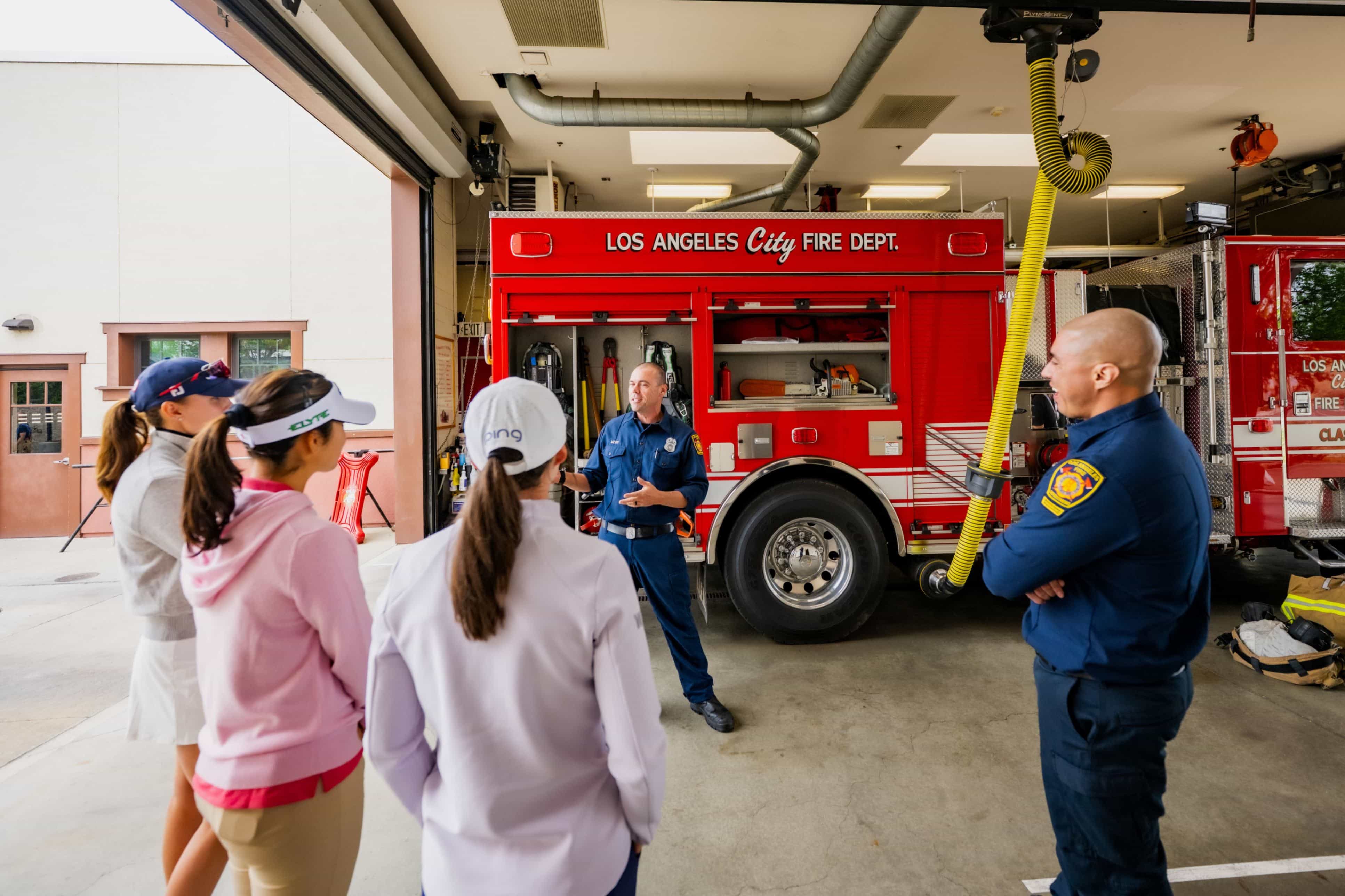 From the Fairway to the Firehouse: LPGA Players Connect with LA Firefighters