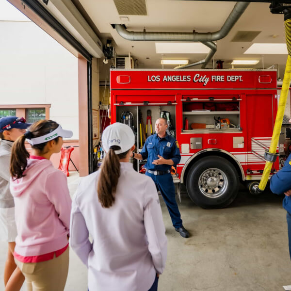 From the Fairway to the Firehouse: LPGA Players Connect with LA Firefighters