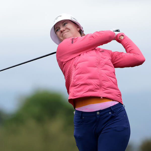 A nine iron on hole nine: Sagstrom's day one success