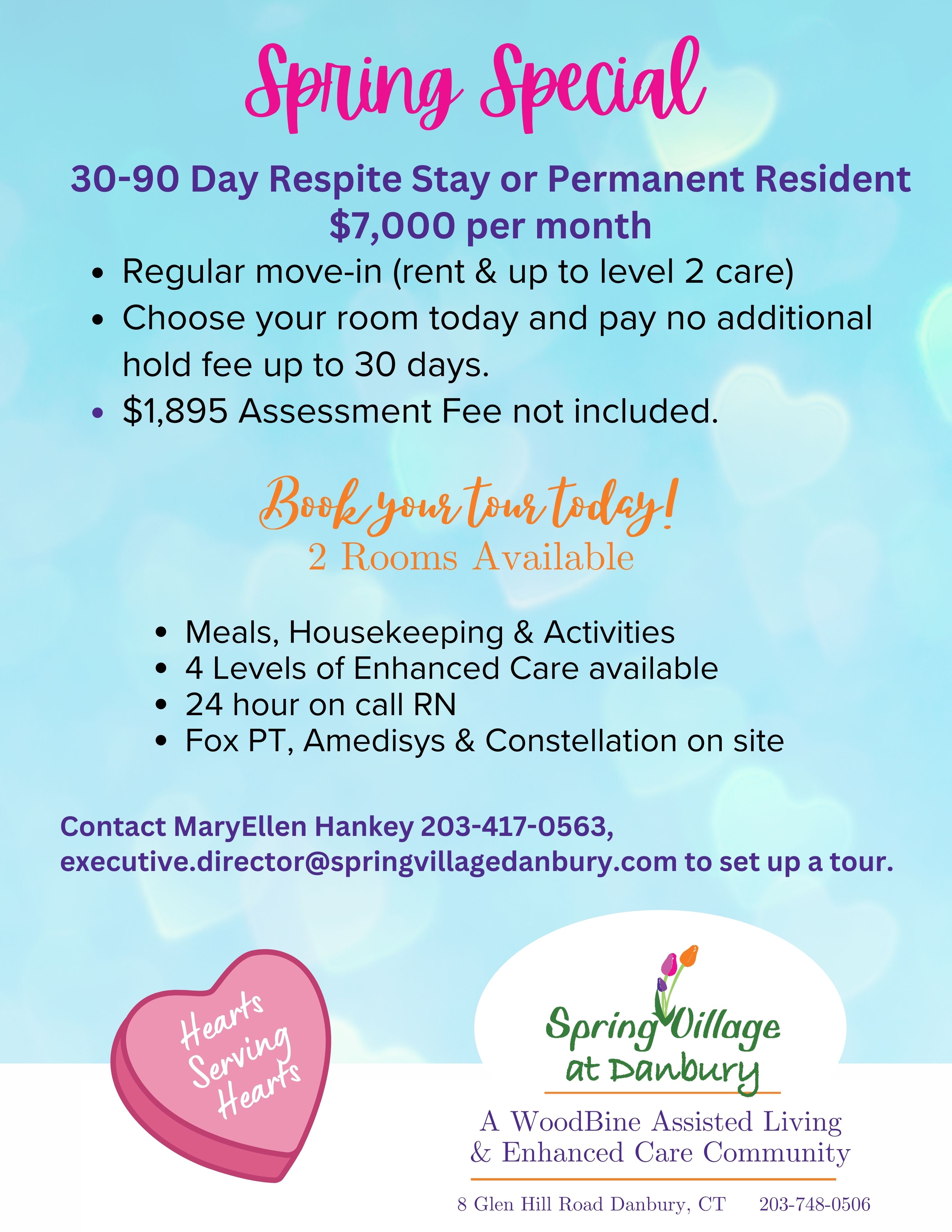 Take Advantage of Our Spring Room Special While it Lasts!