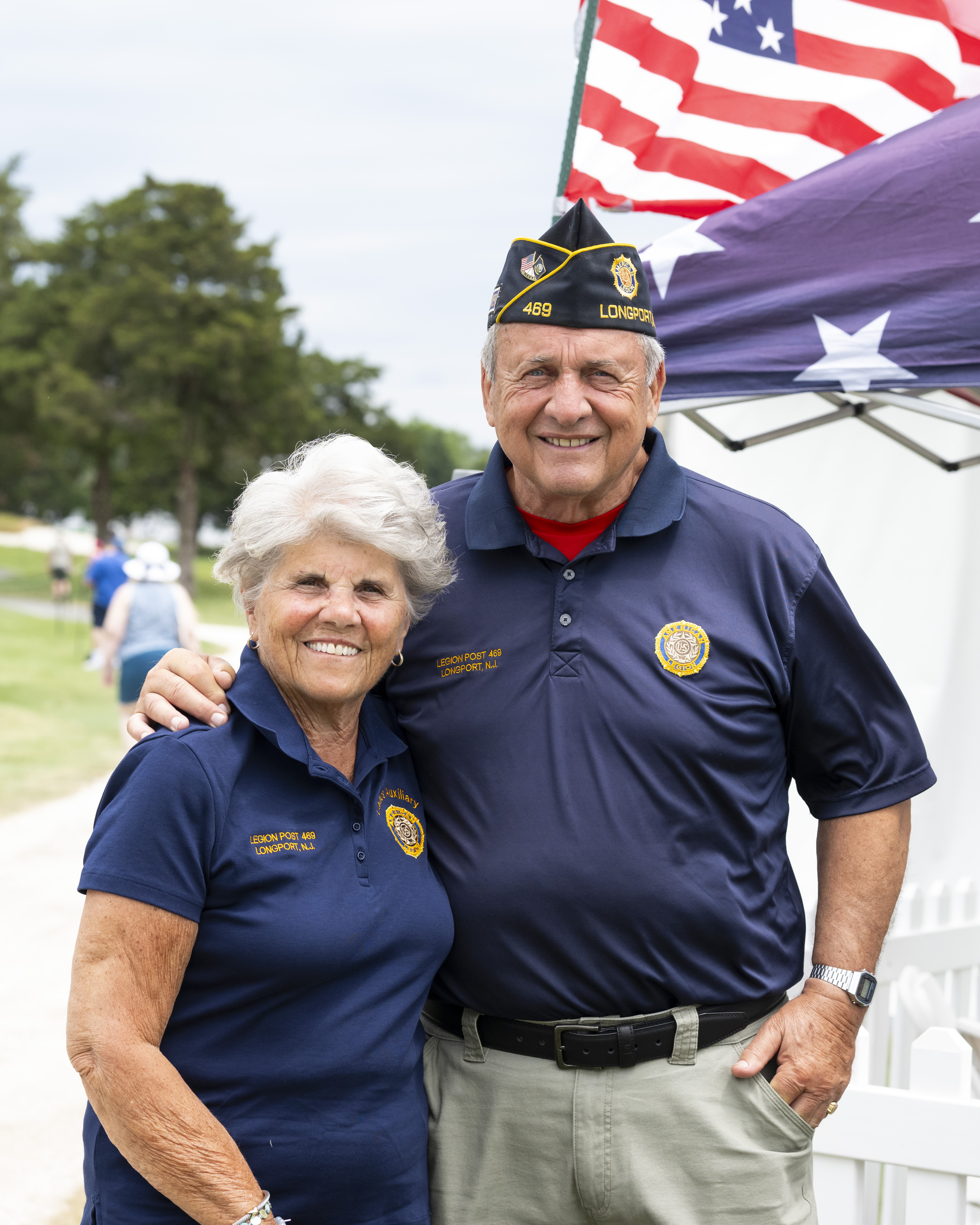 Patriot's Pavilion with sponsor signage