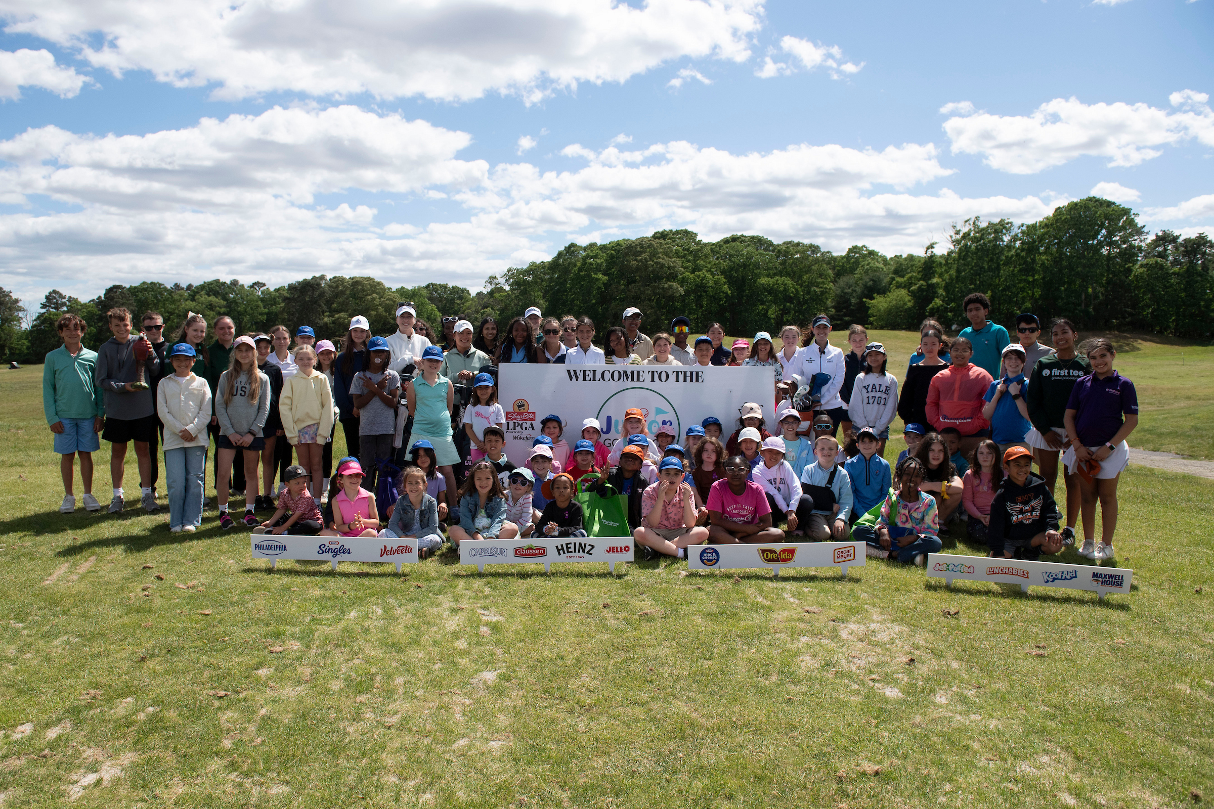 fans gathered on lawn for Junior Golf Show