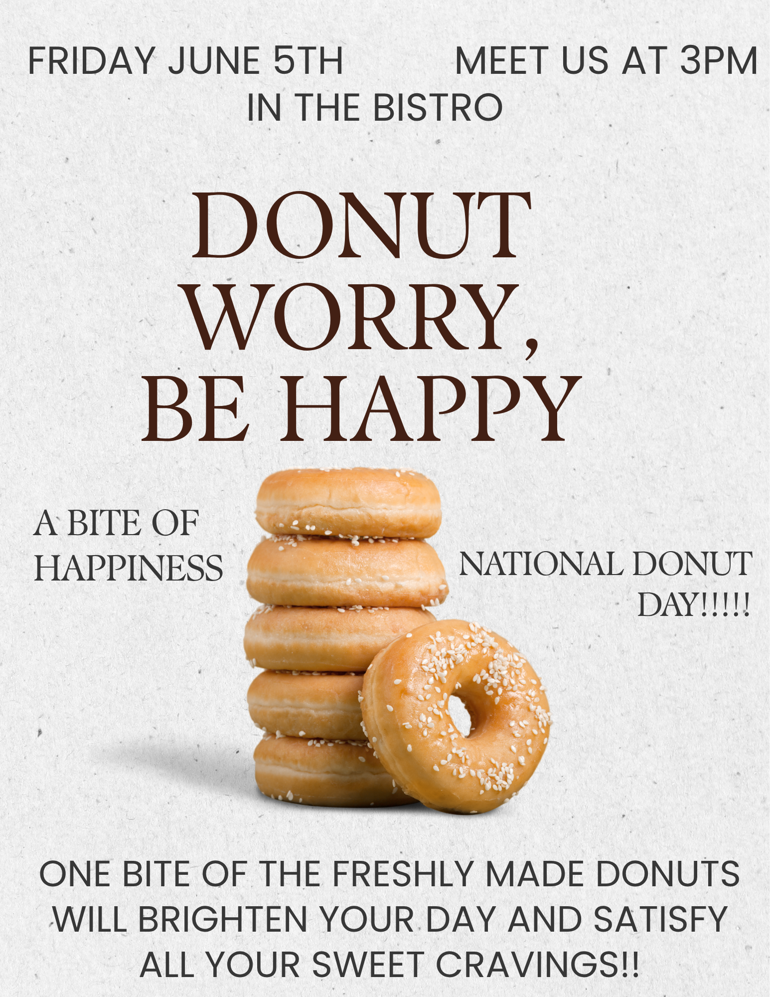 Gray Simple Aesthetic Donut Promotion Instagram Post