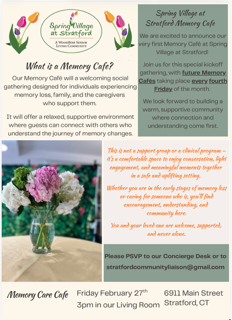 Spring Village Memory Cafe!