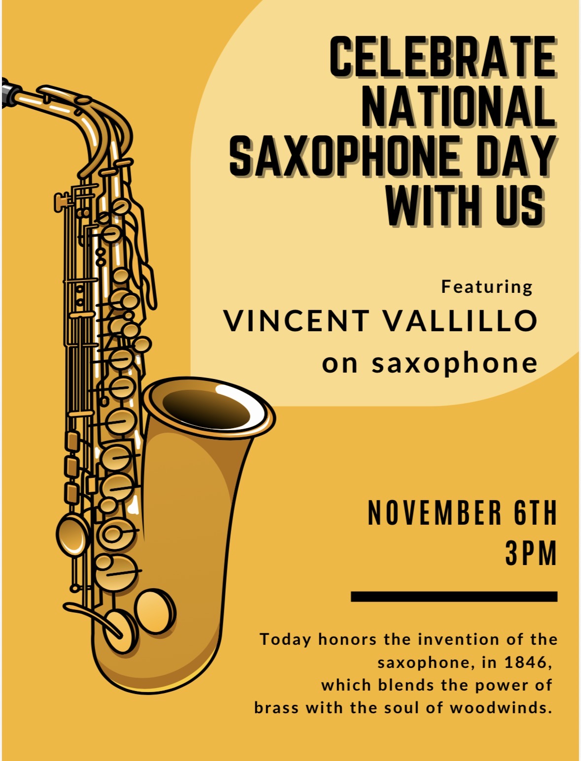 National Saxophone Day at Spring Village at Stratford