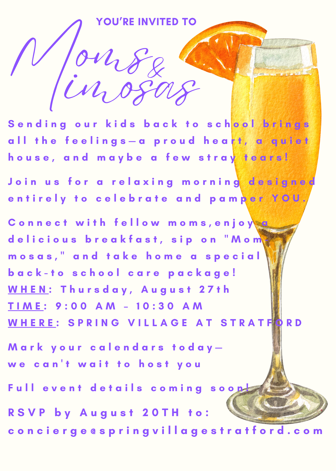 Back to School Mom-osa Brunch
