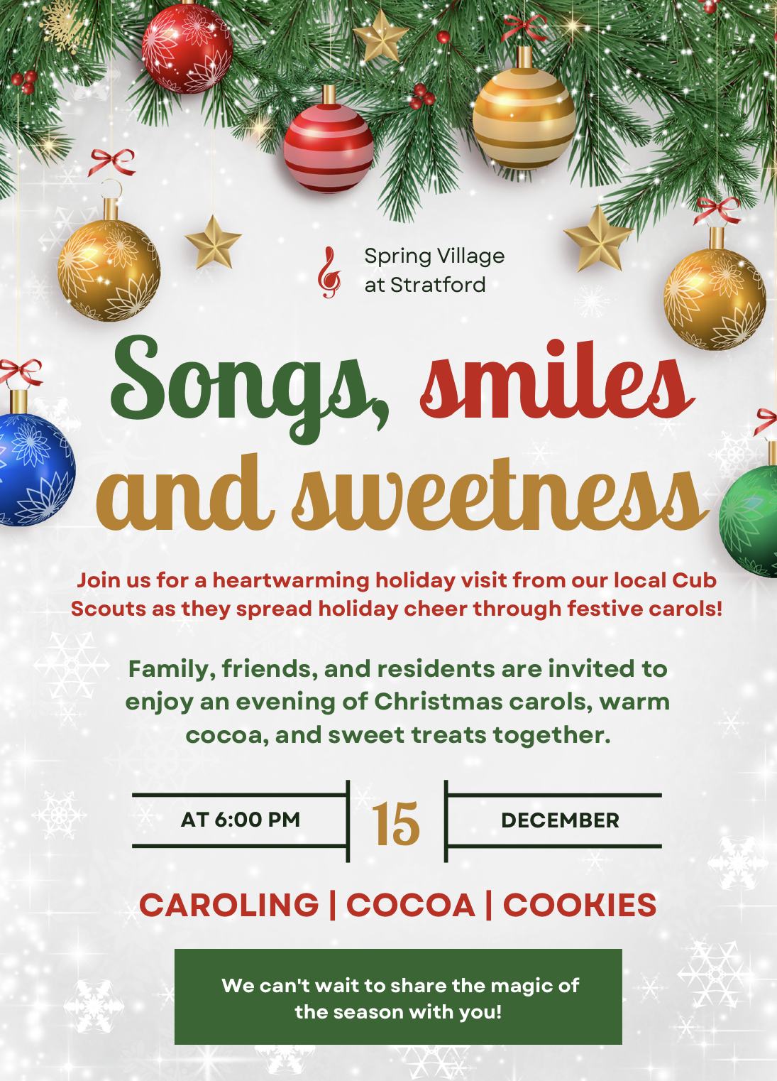 Caroling with the Cub Scouts