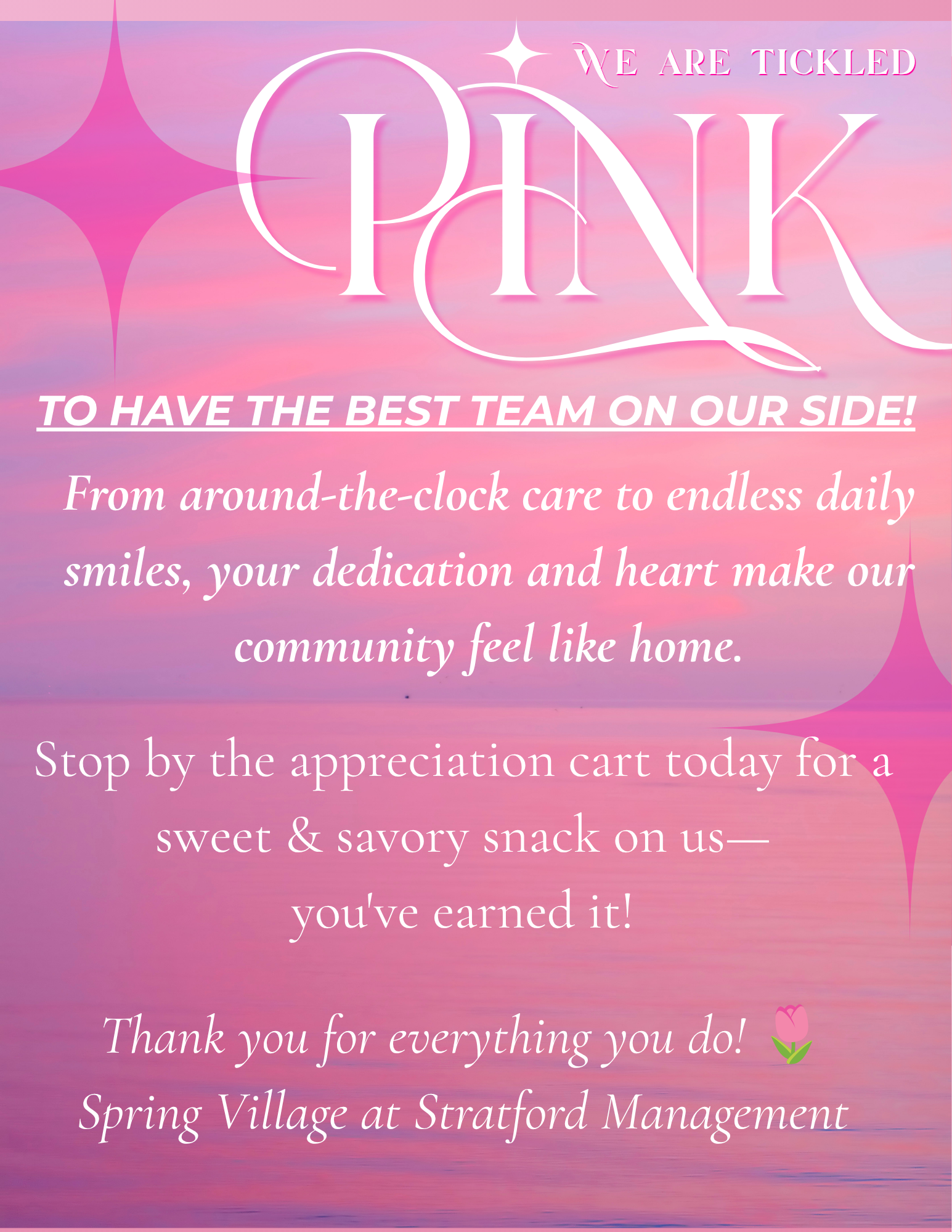 Tickled pink