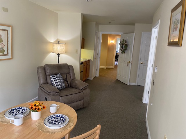 Staff holding tulips