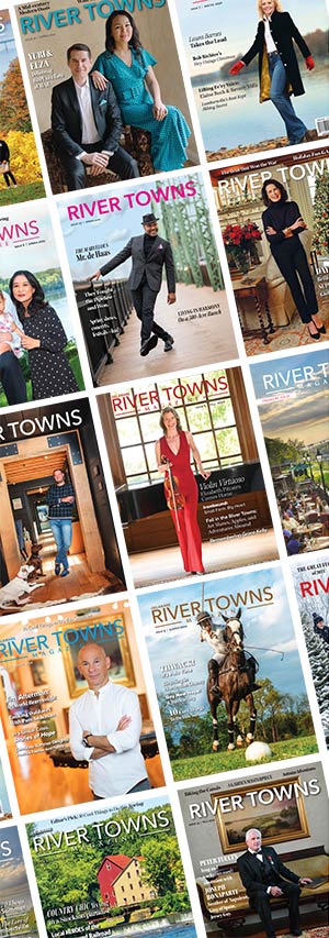 Collage of River Towns magazine covers